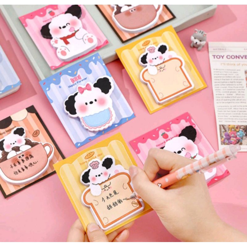 

Sticky Note karakter puppy and panda cute /memo tempel/lucu/murah/alat tulis