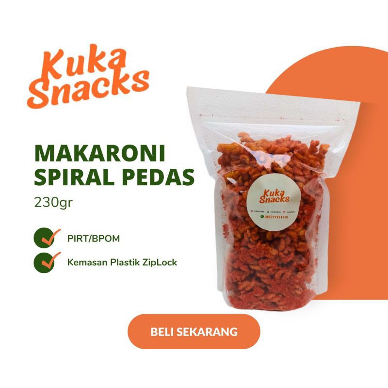 

Makaroni Spiral Pedas 230gr / Makaroni Kering / Makaroni Spiral