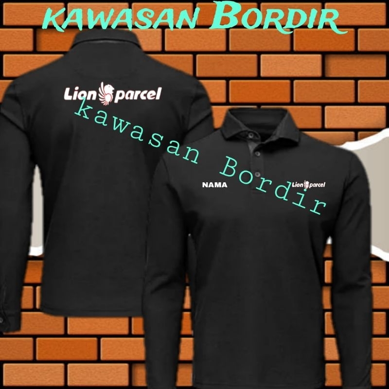 Terbaru polo shirt lion parcel seragam lion parcel baju lion parcel kaos lion parcel full bordir bis
