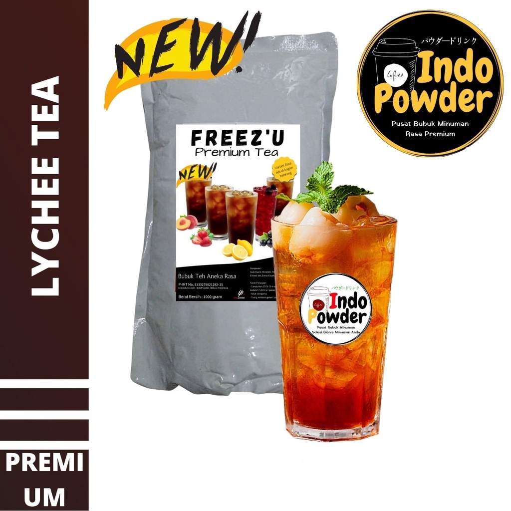 

FREEZ'U PREMIUM LYCHEE TEA 1Kg - Bubuk Minuman LECI TEA 1Kg - LECY TEA Bubuk 1Kg - LYCHEE TEA 1Kg
