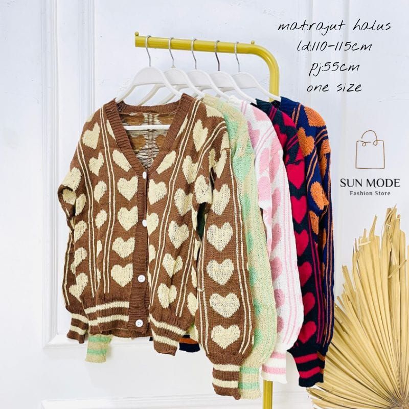 Cardigan Rajut Love/Sweater Rajut New