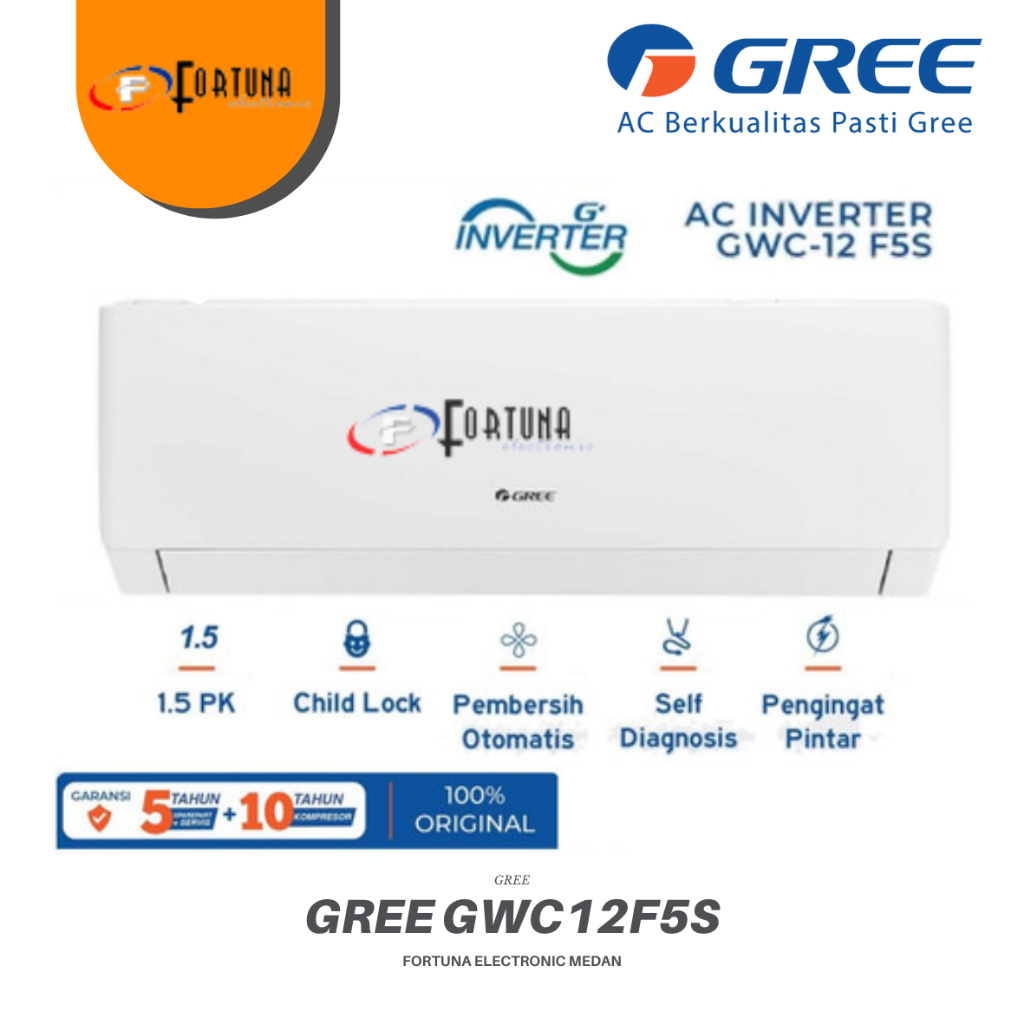 GREE AC SPLIT GWC-12F5S / GWC18F5S / GWC24F5S STANDART INVERTER UNIT ONLY