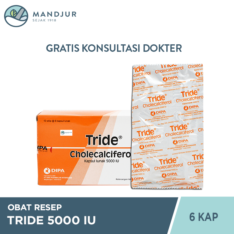 Tride Vitamin D 5000 IU 6 Kapsul