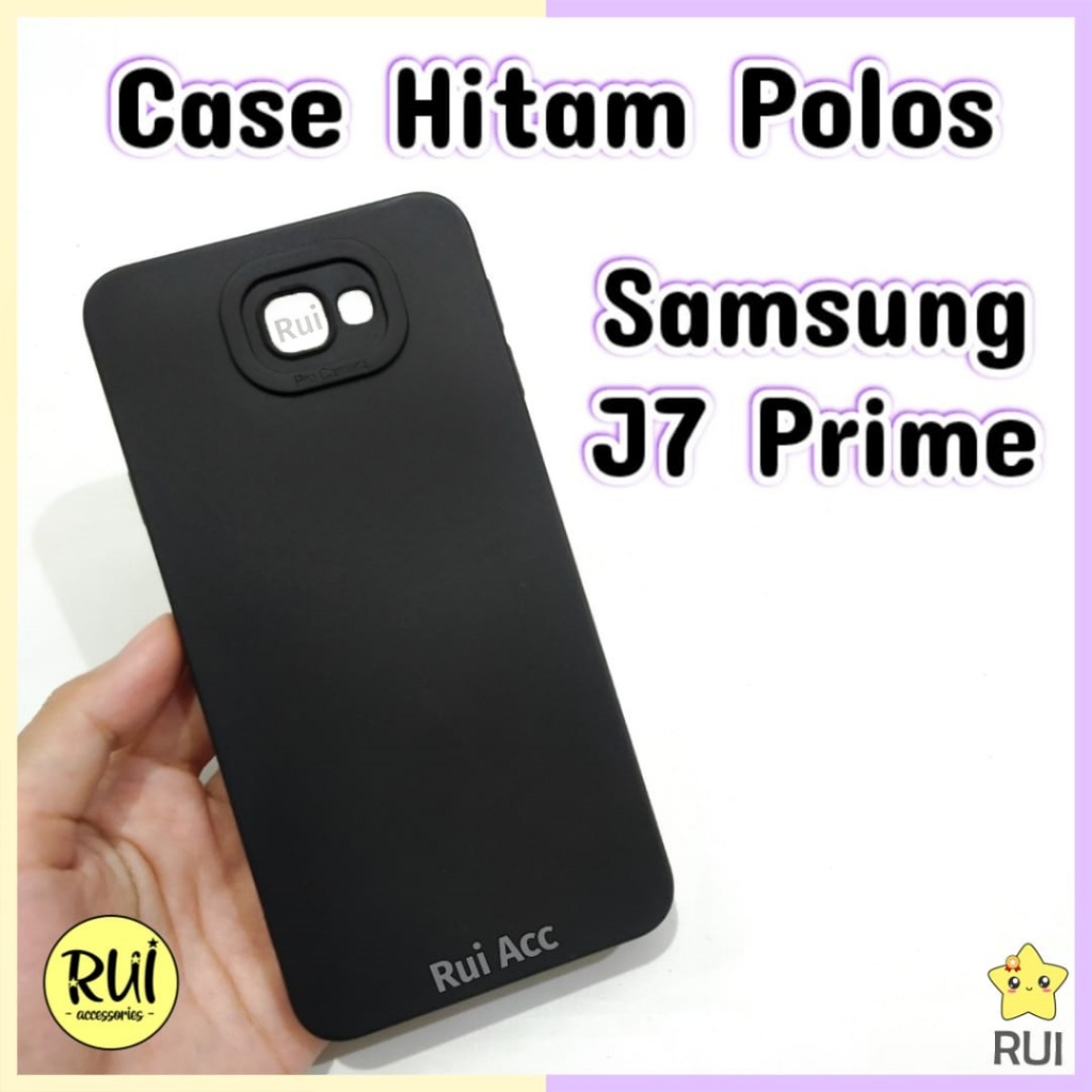 Case Hitam Samsung J7 Prime Softcase Polos Silikon HP Lentur Black Matte  Rui Acc