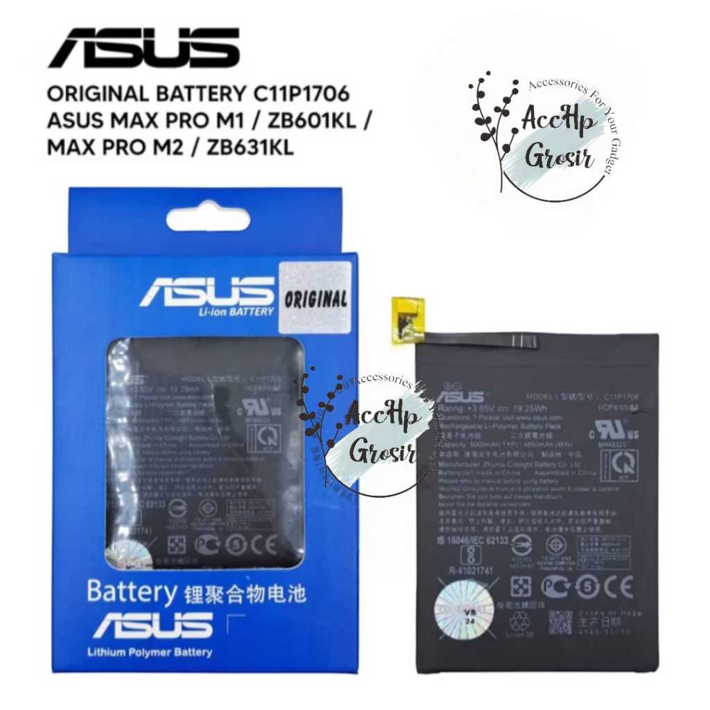 BATRE BATERAI ASUS ZENFONE MAX PRO M1 ASUS ZENFONE MAX PRO M2 BATERAI C11P1706 ORIGINAL