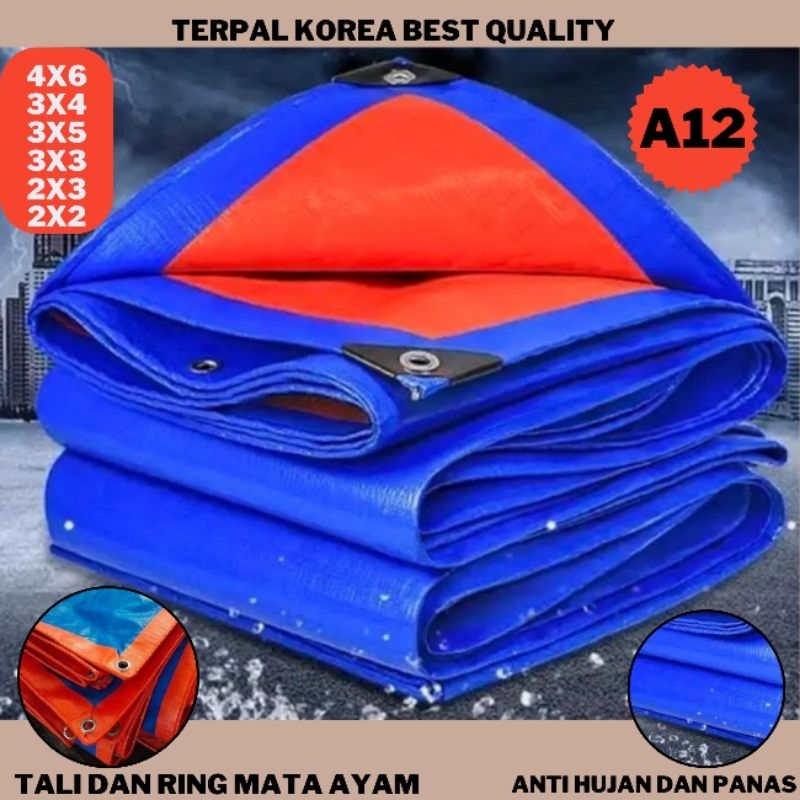 terpal plastik korea A12 untuk tutup truck tenda jemur padi kopi ukuran 4x6 4x5 4x4 hight quality