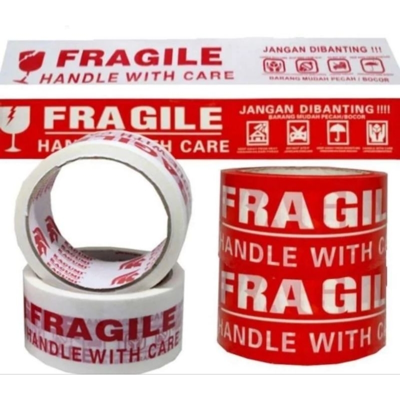 

Packing Lakban Fragile Isolasi Lem Selotif Warna Merah Tape Online Set