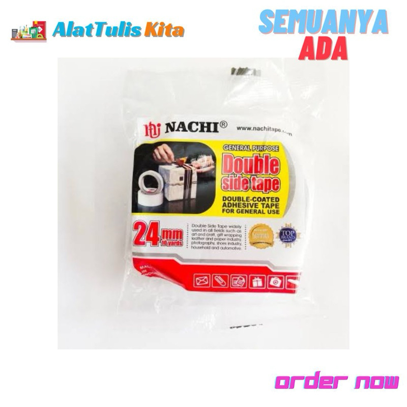 

Double Tape Nachi 24mm 10 yard / Selotip bolak balik Nachi