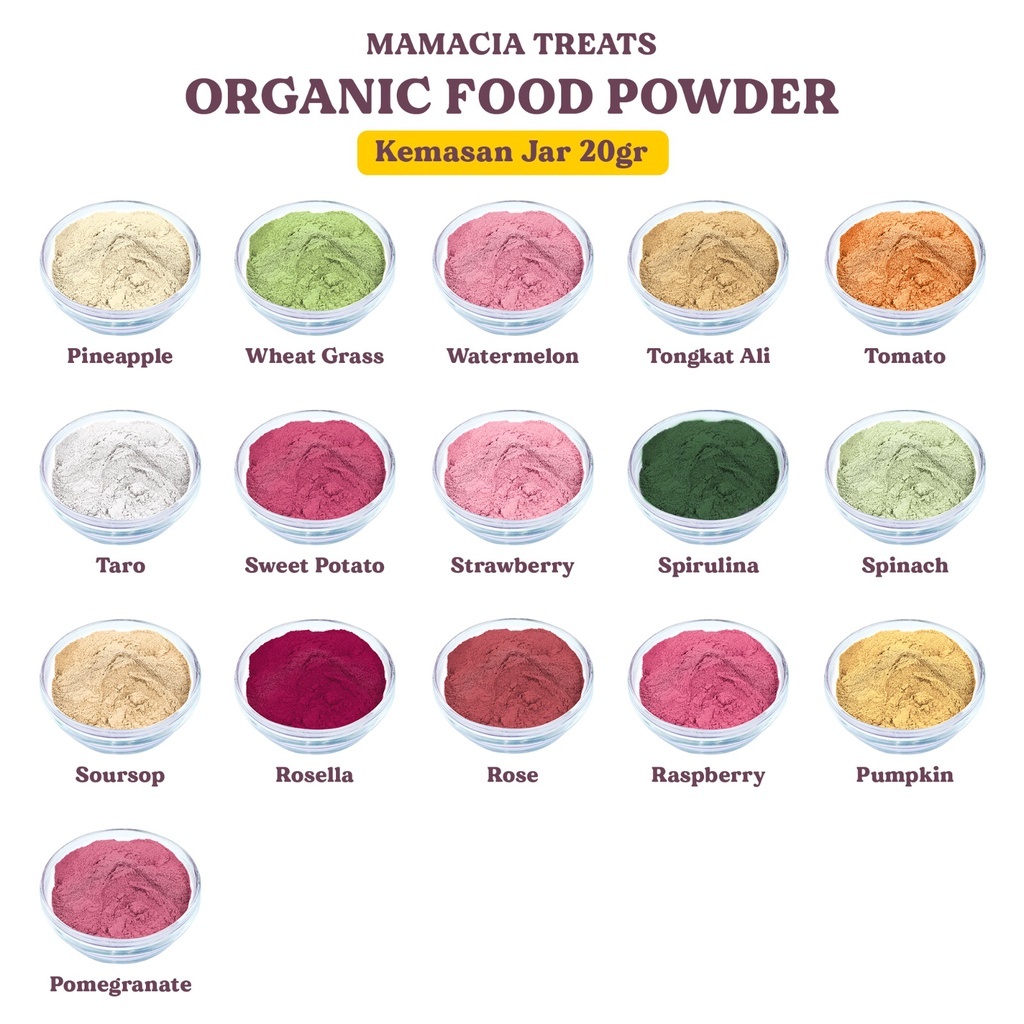 

Mamacia Treats Organic Food Powder Pure Bubuk Murni Food Grade Jilid 2