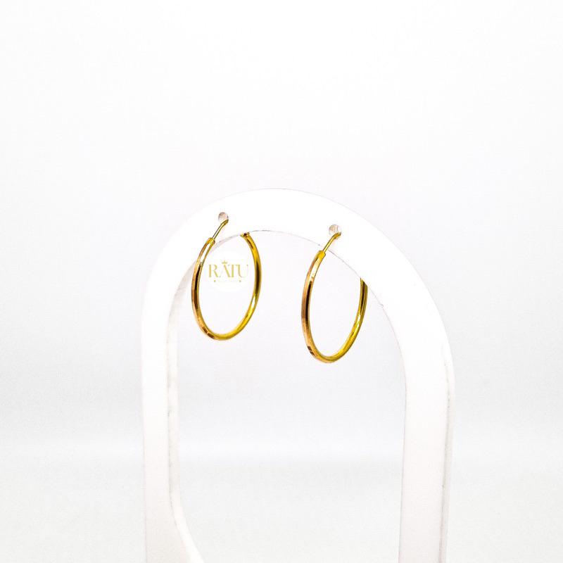 Anting Emas Classic Hoops Jipsi Alexandra Gold 6K - Toko Mas Ratu Ciwidey Anting Bulat Anting Anak A