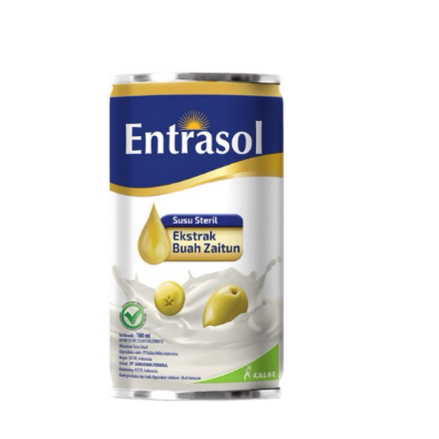 

Entrasol Susu Cair Steril Dengan Ekstrak Buah Zaitun Kemasan kaleng 180 ml