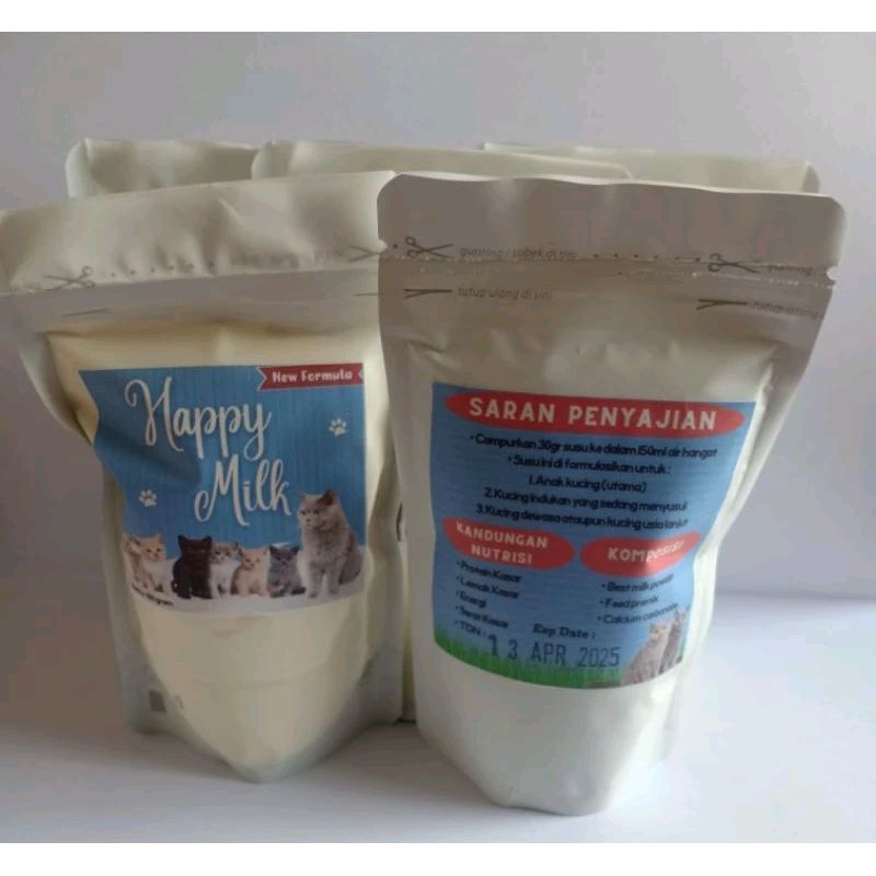 Happy Milk Susu Kucing, Susu Anjing bubuk putih 100gr