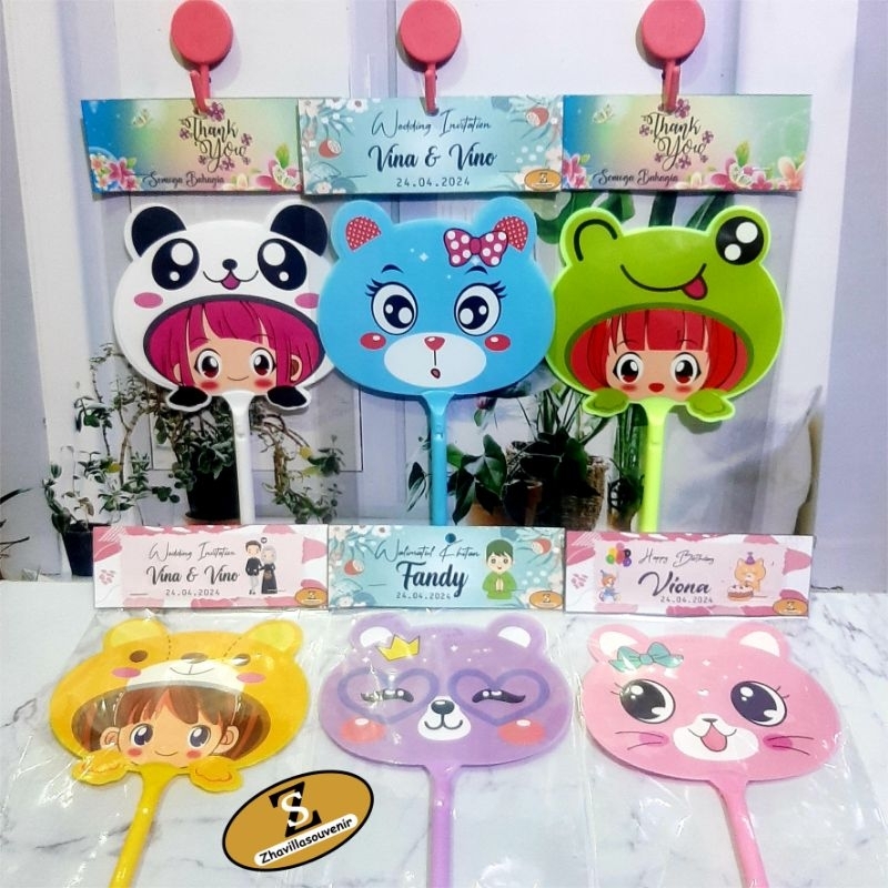 Souvenir Kipas Pulpen + Label Custom