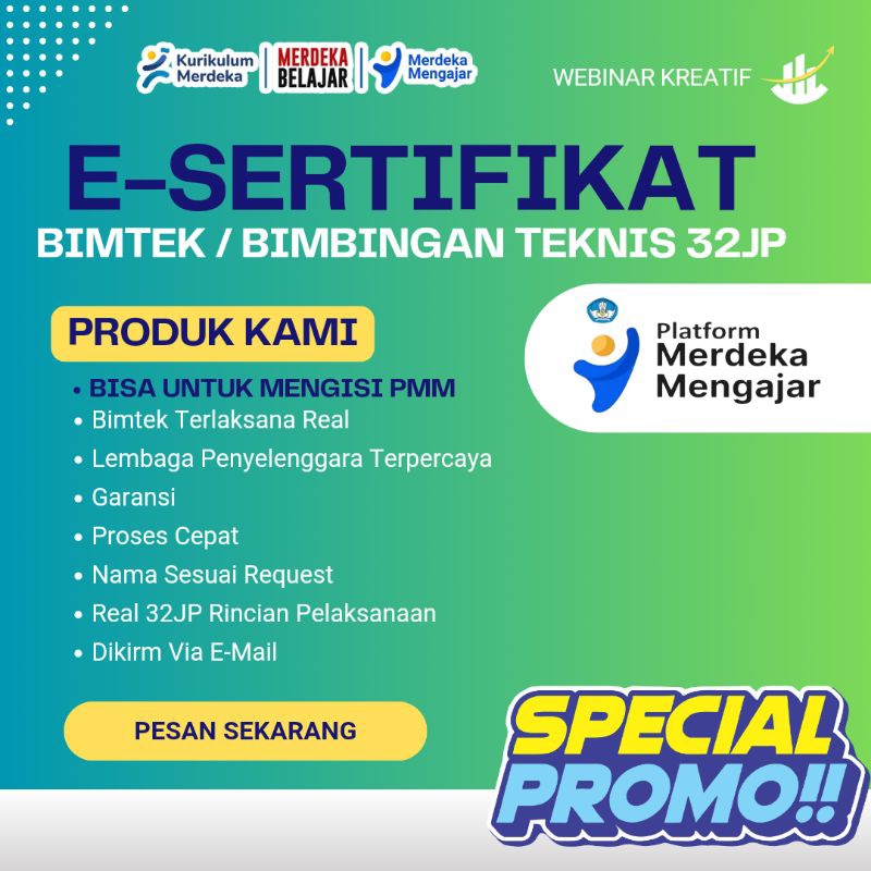 SERTIFIKAT BIMTEK / BIMBINGAN TEKNIS PMM