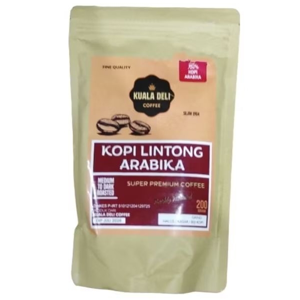 

Kuala Deli Kopi Lintong Arabika kopi bubuk hitam premium 200gr