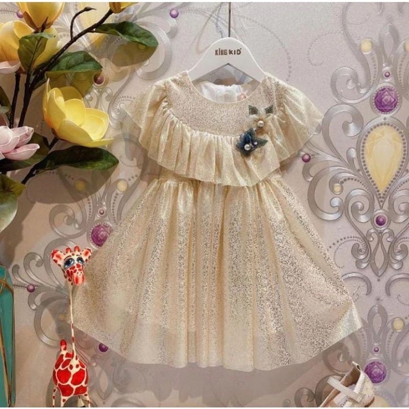 DRESS ANAK KING KID GOLD & BLUE