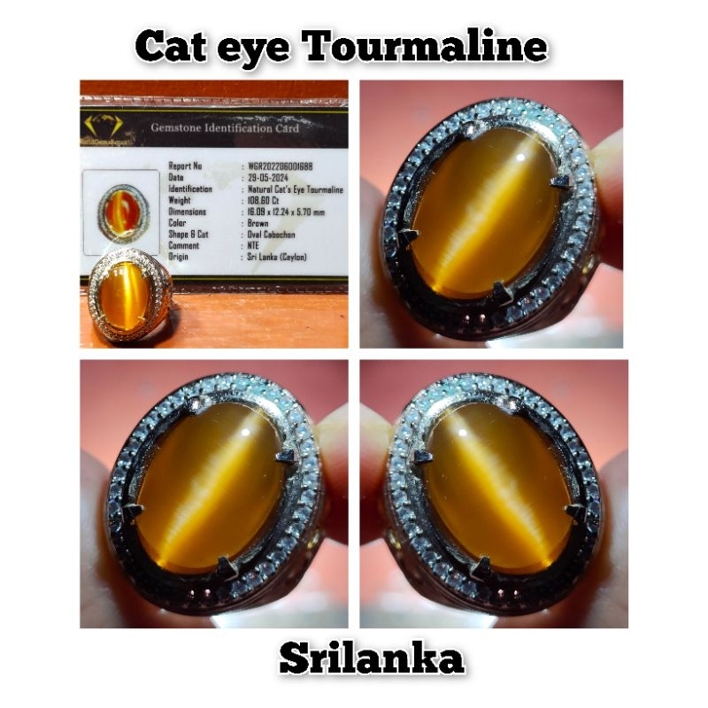 CAT EYE TOURMALINE SRILANKA NATURAL