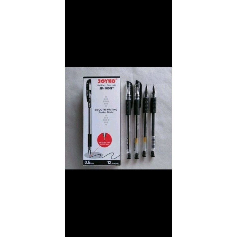 

1 Pak Bolpen/Pena/Pulpen Joyko Jk-100 NT 0.5Mm / Pen Jell Joyko JK 100 NT Hitam (1Pak Isi 12 Pcs)