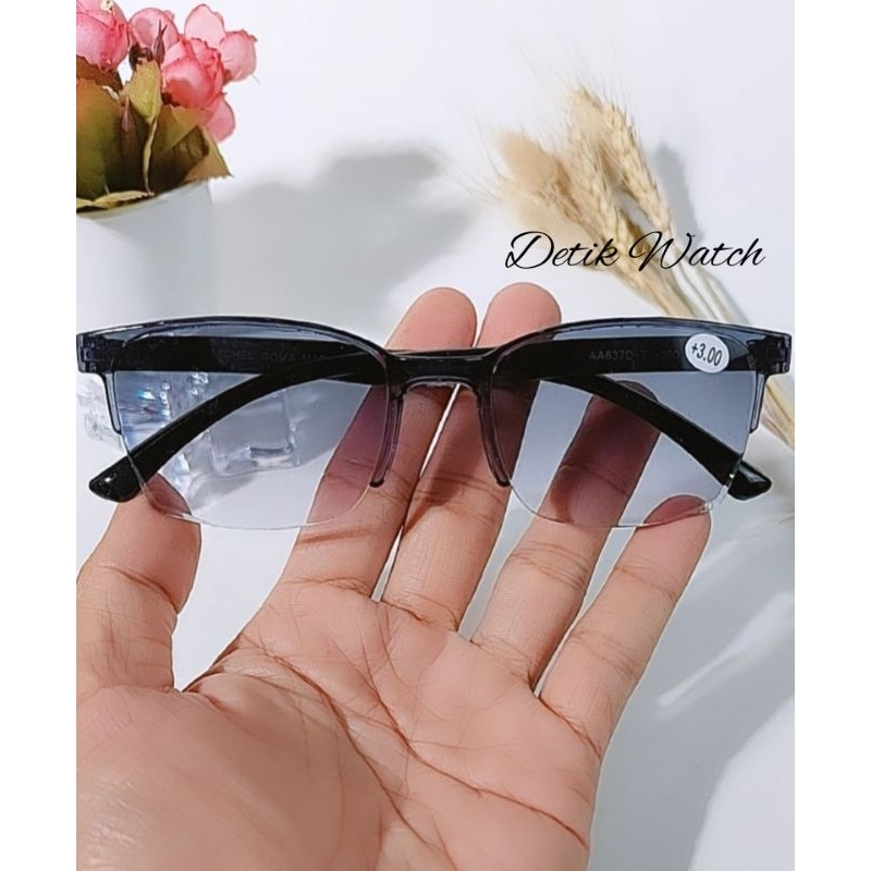 Kacamata Baca Kacamata Plus Lensa Hitam Frame Plastik AA637D-T