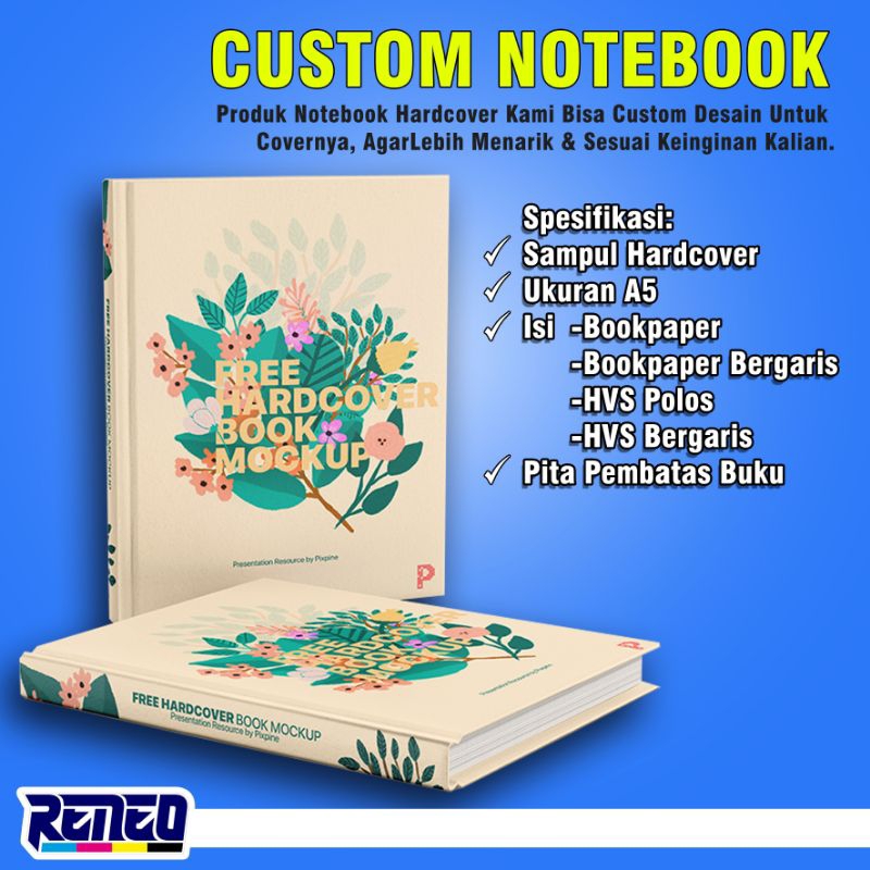 

NOTEBOOK CUSTOM HARDCOVER UKURAN A5
