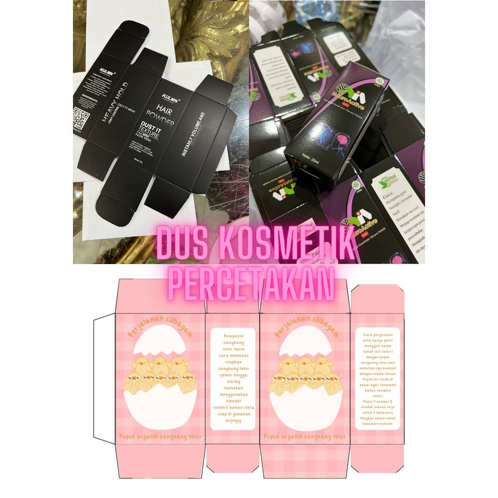 

500 pcs Custom Dus Box Kosmetik Parfum beauty herbal