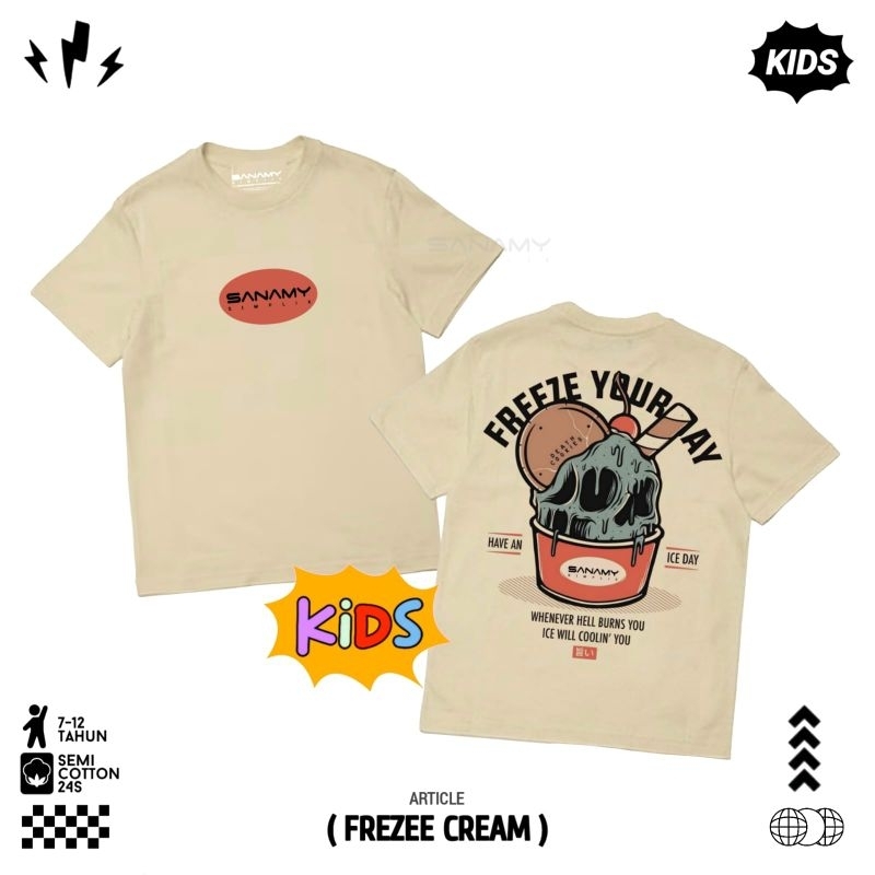 Baju Kaos Distro Anak Freeze Umur 9-12 Tahun / Kaos Junior / Kaos Anak Remaja / Kaos Anak Tanggung