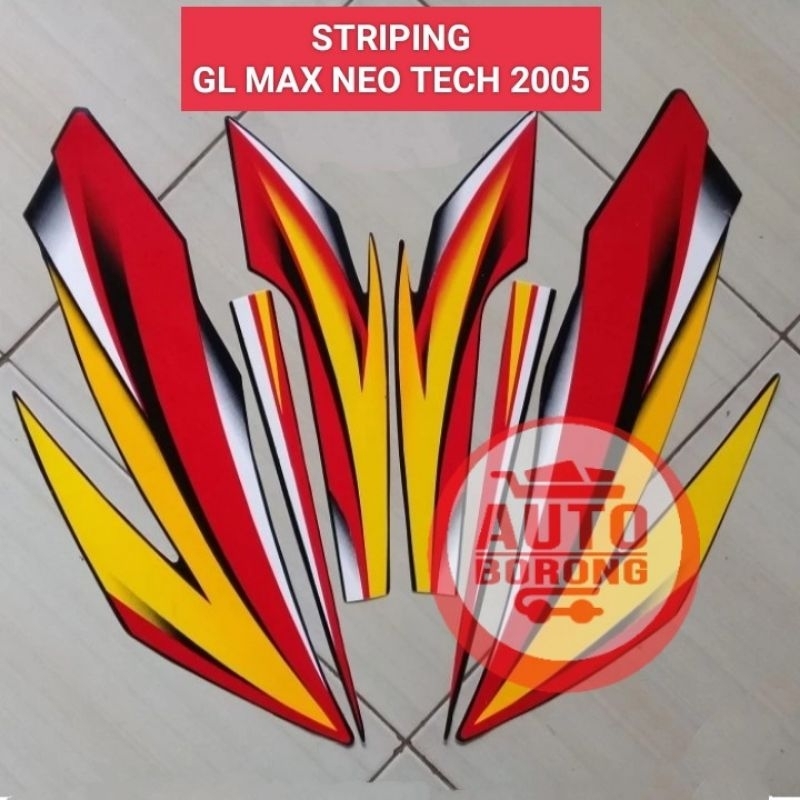 Striping Sticker Palet Motor GL MAX NEO TECH 2005