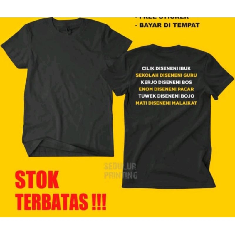 KAOS BAHAN KATUN CILIK DISENENI IBUK SEKOLAH DISENENI GURU KERJO DISENENI BOS ENOM DISENENI PACAR TU