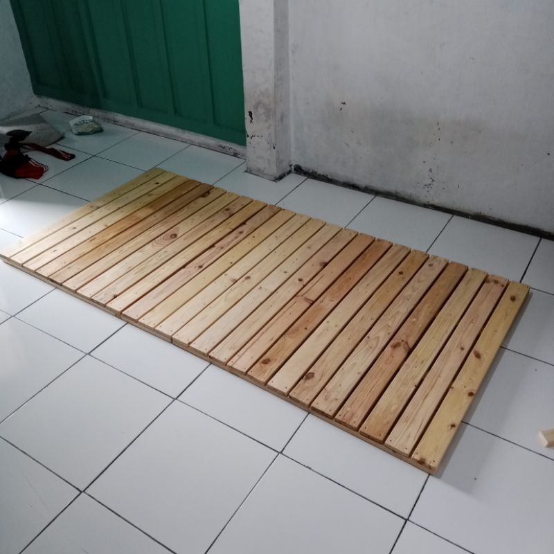 Divan Pallet 120 x 200 x 3 Jati Belanda Alas Kasur Ranjang Dipan Palet Lesehan