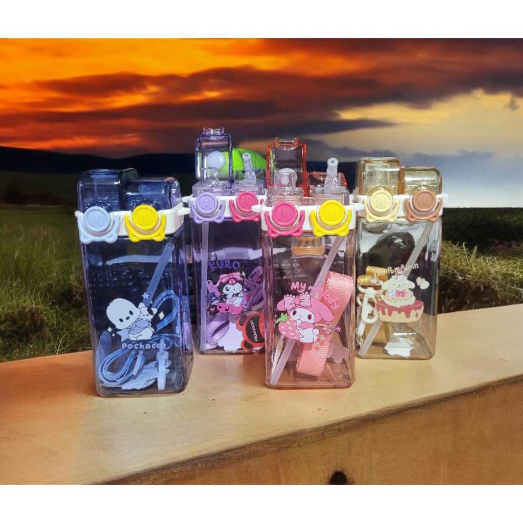 Tumbler Minum Ganda 600ml HX 3088/Botol Minum Anak Sanrio Tutup 2in1 Kuromi Melody Purin Pocha