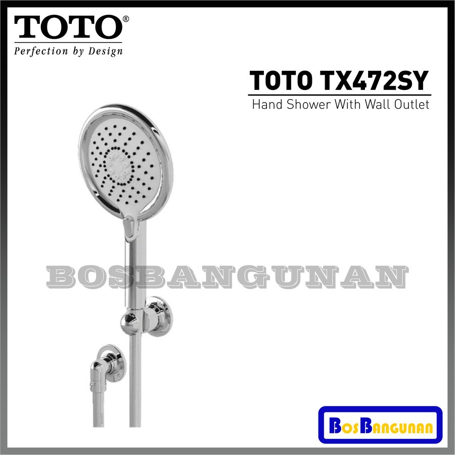 Hand Shower With Wall Outlet TOTO TX472SY / Hand Shower Set TOTO TX 472 SY / Hand Shower Tanam Tembo