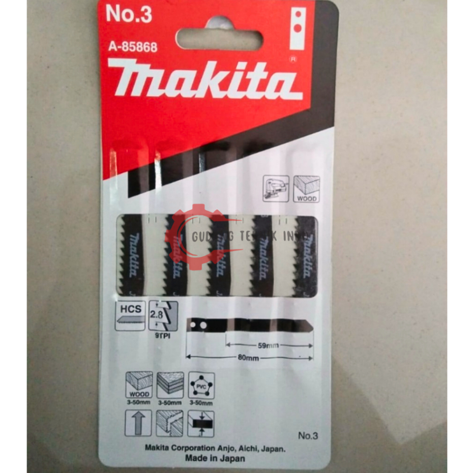 MATA JIGSAW MAKITA NO. 3 (KEPALA LUBANG) / MAKITA MATA JIGSAW NO. 3 A-85868 (KEPALA LUBANG)