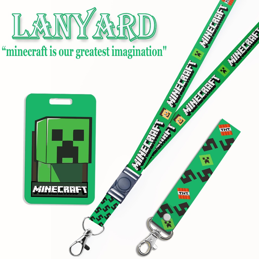 

STRAP LANYARD CARD HOLDER Minecraft Gantungan Kunci, Handphone, ID Card