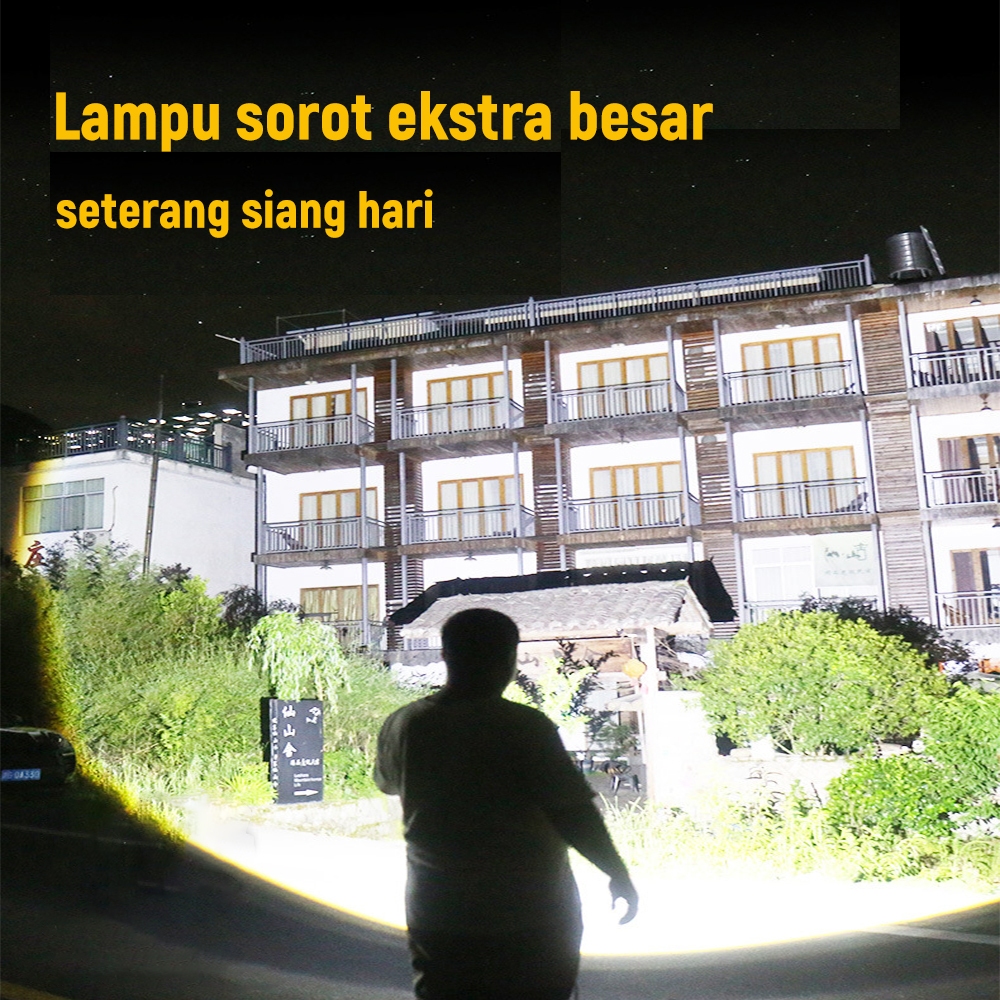 NR Senter Kepala LED/senter lampu depan LED/Zoom Headlamp/senter lampu depan sensor/Lampu putih dan