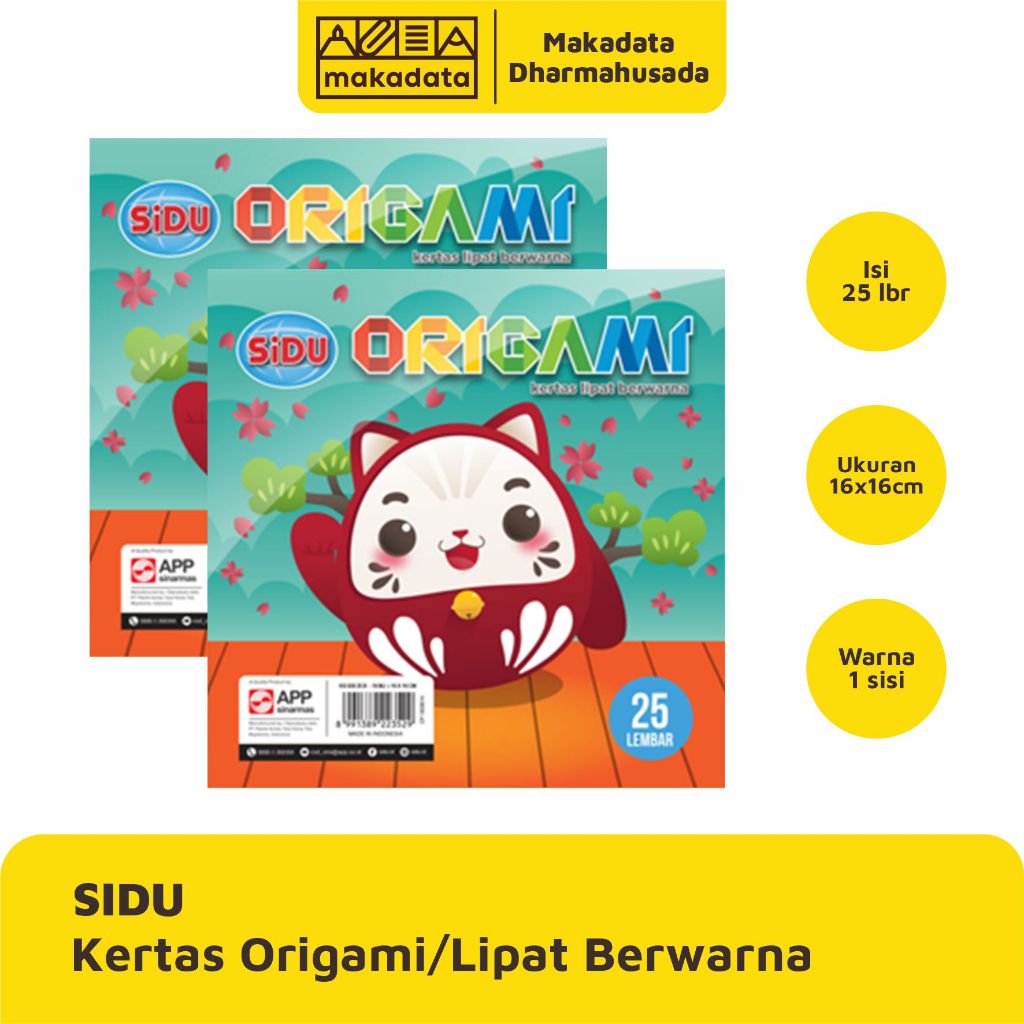 

KERTAS LIPAT | ORIGAMI SIDU UKURAN 16X16CM ISI 25 LEMBAR