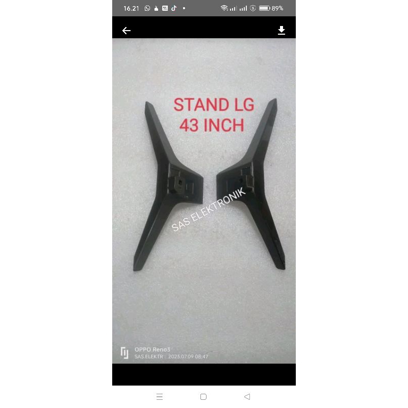 STAND KAKI PEDESTAL DUDUKAN TV LED LG 43 INCH 43UM 43UK 43UP LG 43UK65 43UK6300PTE 43UK6300 43UK6500