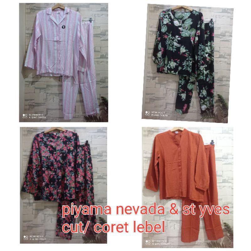 piyama nevada /st yves lengan panjang baju