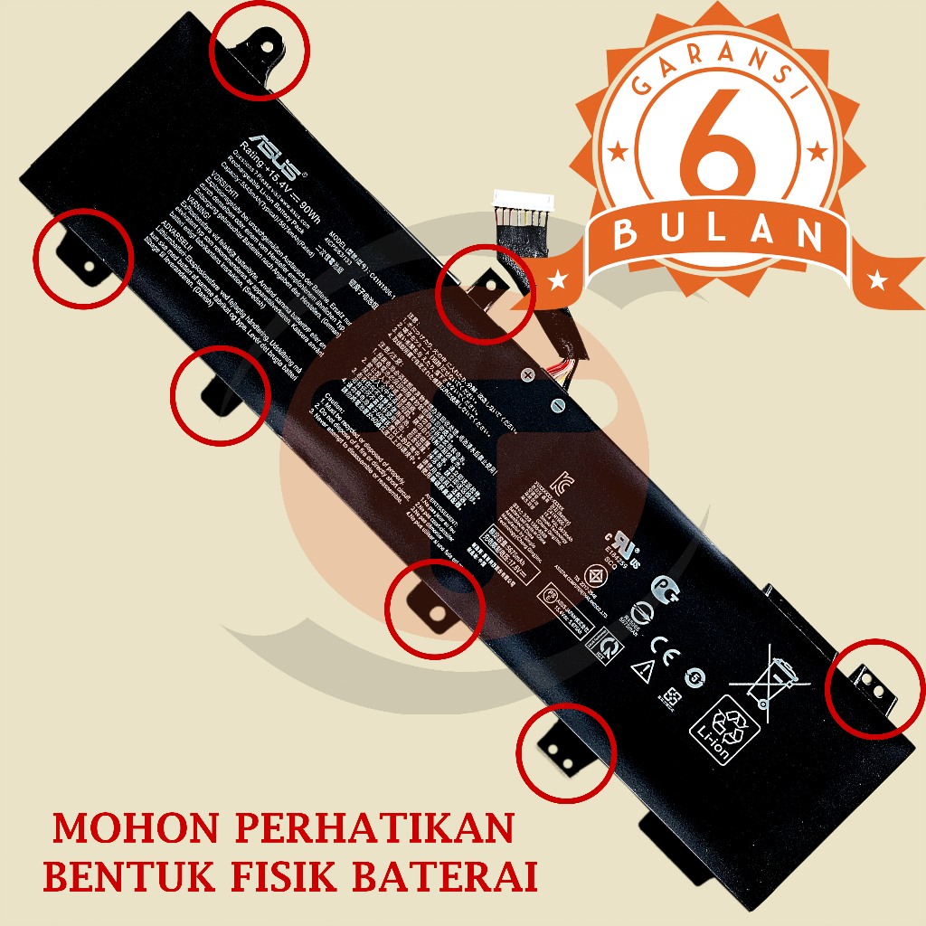 Baterai Untuk Asus ROG Zephyrus Duo 15 GX550 GX550LXS GX550LWS GX551QS TUF Gaming F15 A17 FA506IU FA