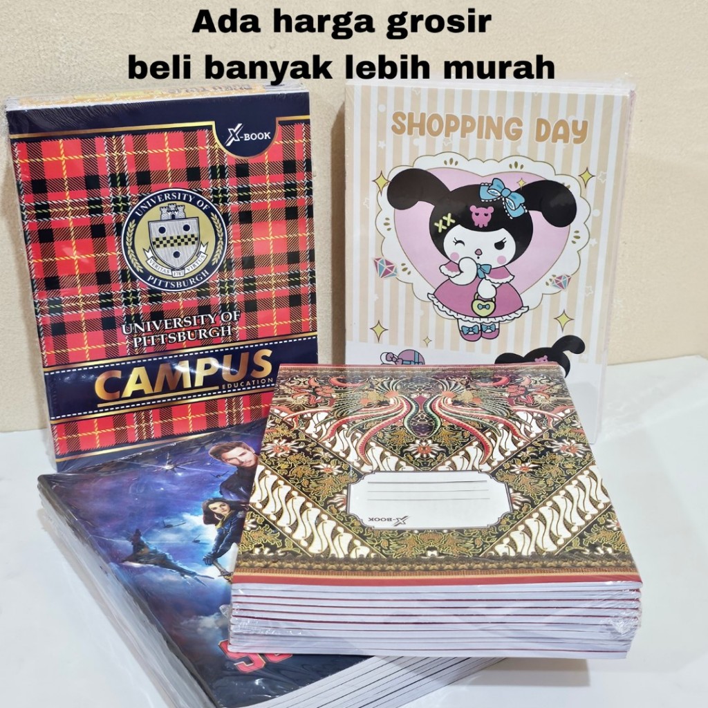 

SOS Buku Tulis X-Book Kwarto/Kecil 38 Lembar(10bk) / Buku Catatan / Buku Sekolah Bergaris