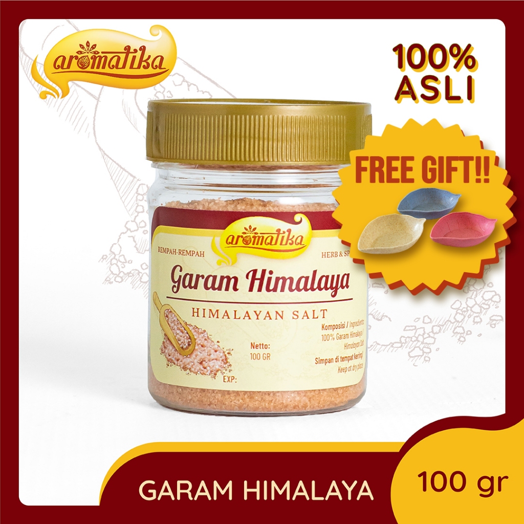 

[Gratis Tempat Sambal Cantik] Himalayan Salt Aromatika (100% asli): Garam Himalaya Gurih dan Berkualitas