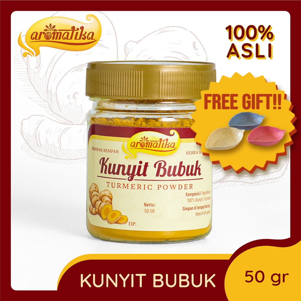 

[Gratis Tempat Sambal Cantik] Kunyit Bubuk Aromatika (100% asli): Bubuk Kunir Wangi dan Kaya Nutrisi