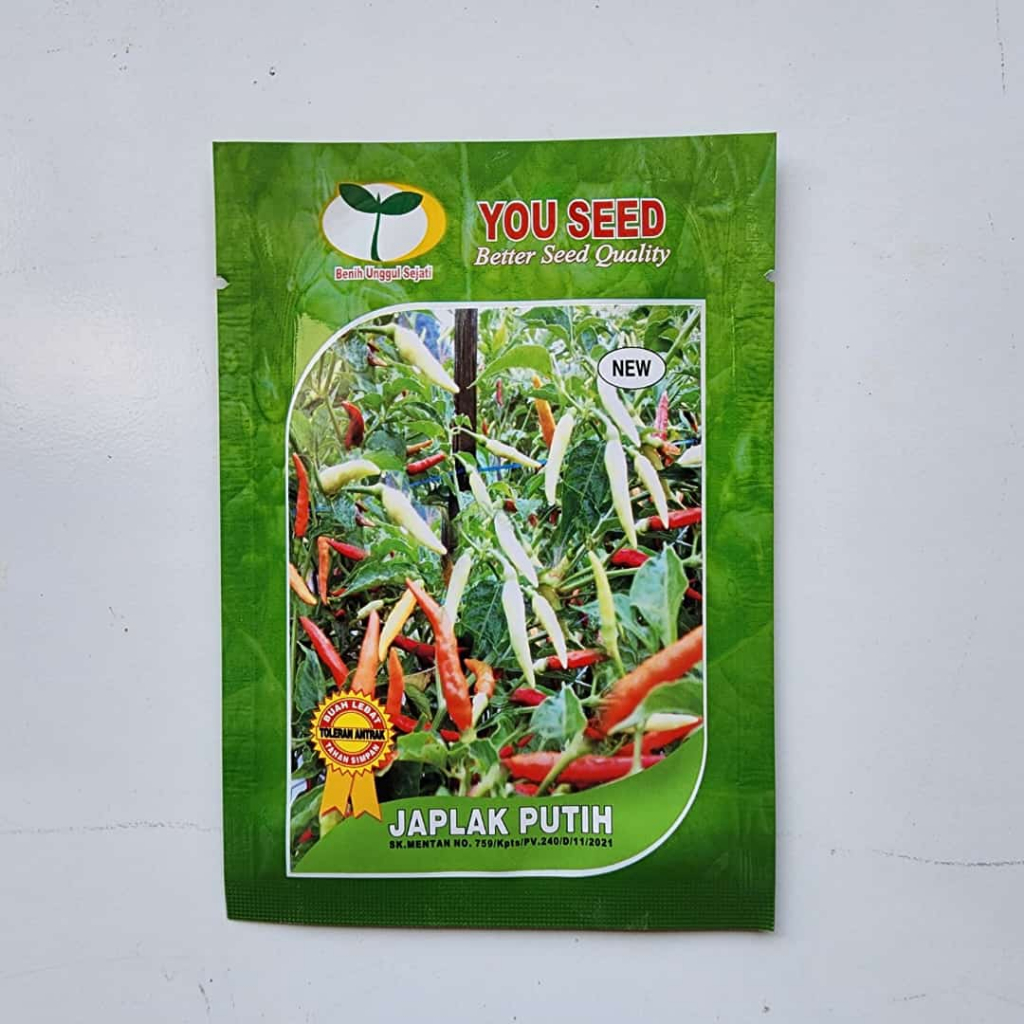 Benih Cabe Rawit JAPLAK PUTIH | Bibit Cabai Rawit YOU SEED isi 10gr