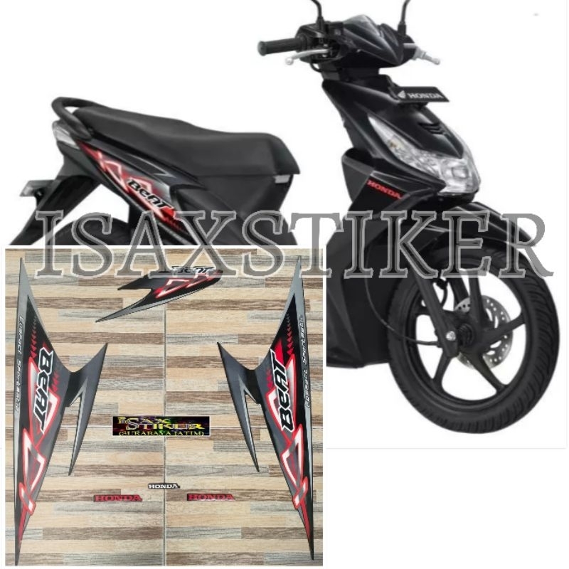 striping original Honda beat karbu hitam tahun 2011 2012