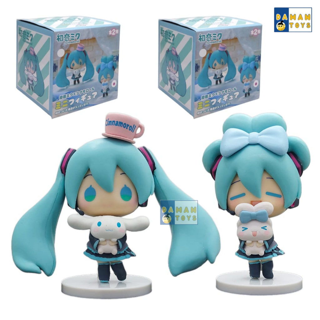 FIGURE HATSUNE MIKU X CINNAMONROLL SANRIO PAJANGAN KOLEKSI CLOSED EYE