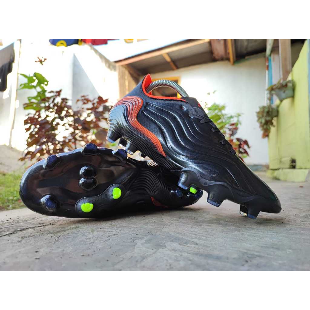 Sepatu Bola Adidas Copa Sense.1 FG - Core Black Solar Red