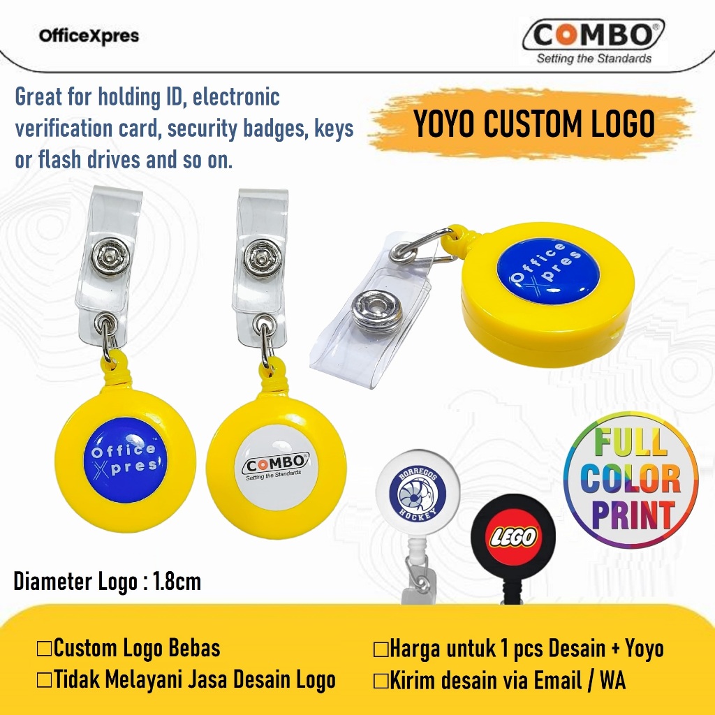 

ID Card Holder Yoyo Custom Logo / Yoyo ID Card Bisa Custom Logo / Yoyo ID Tag Custom Logo