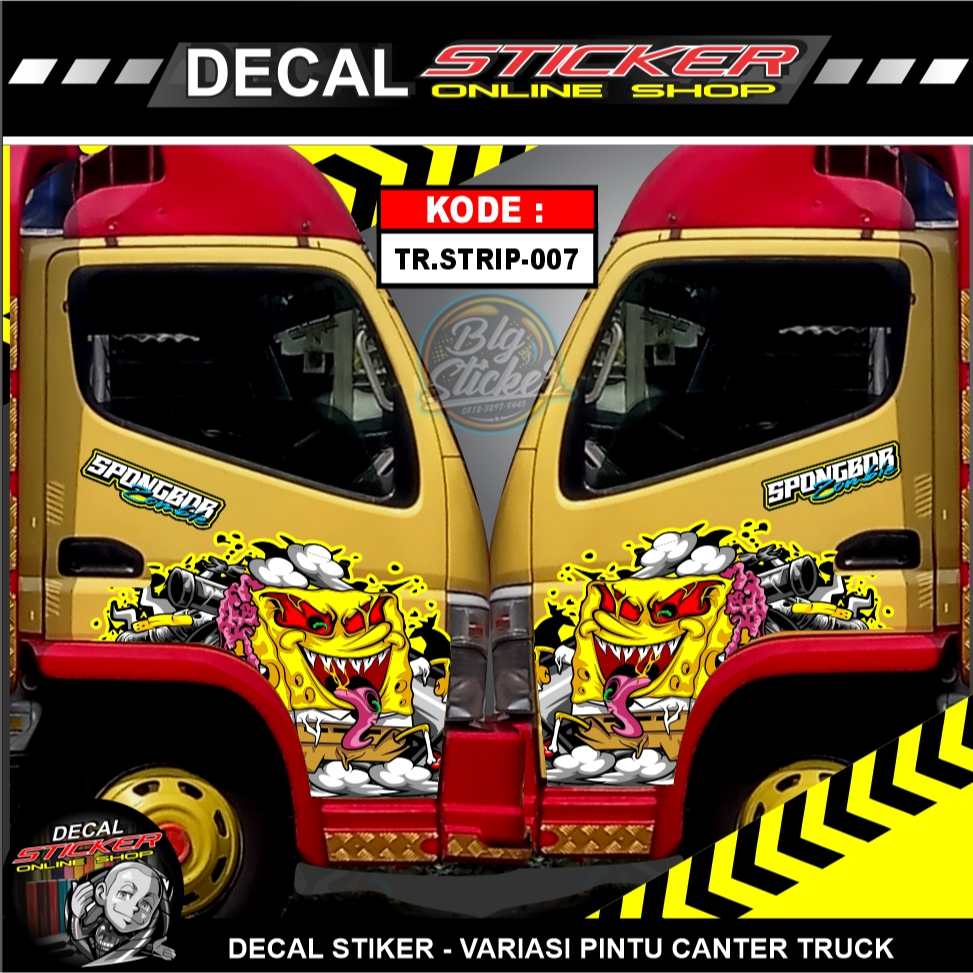 STIKER PINTU STRIP CANTER TRUCK DECAL KARAKTER