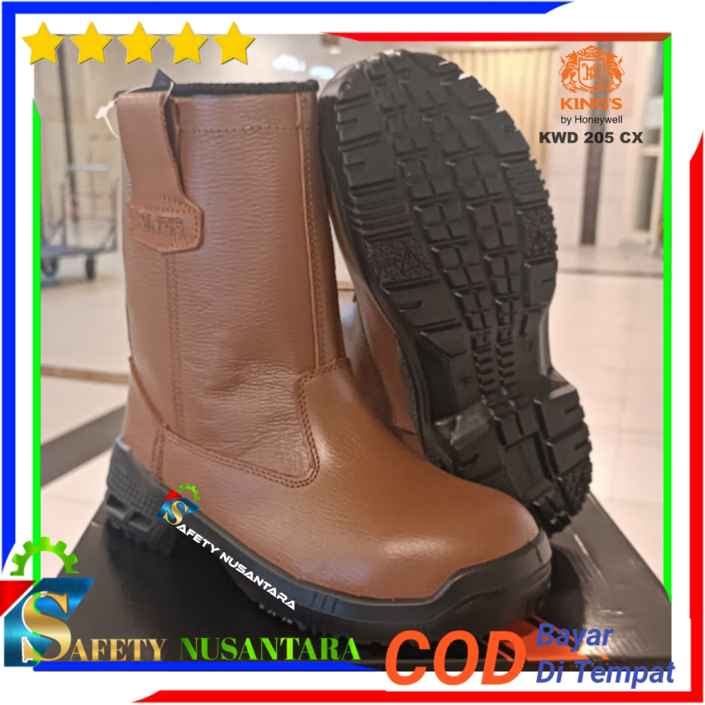 Sepatu Safety Kings Kwd 205 Cx Original Honeywell - Safety Shoes King's Kwd 205 Cx Cokelat