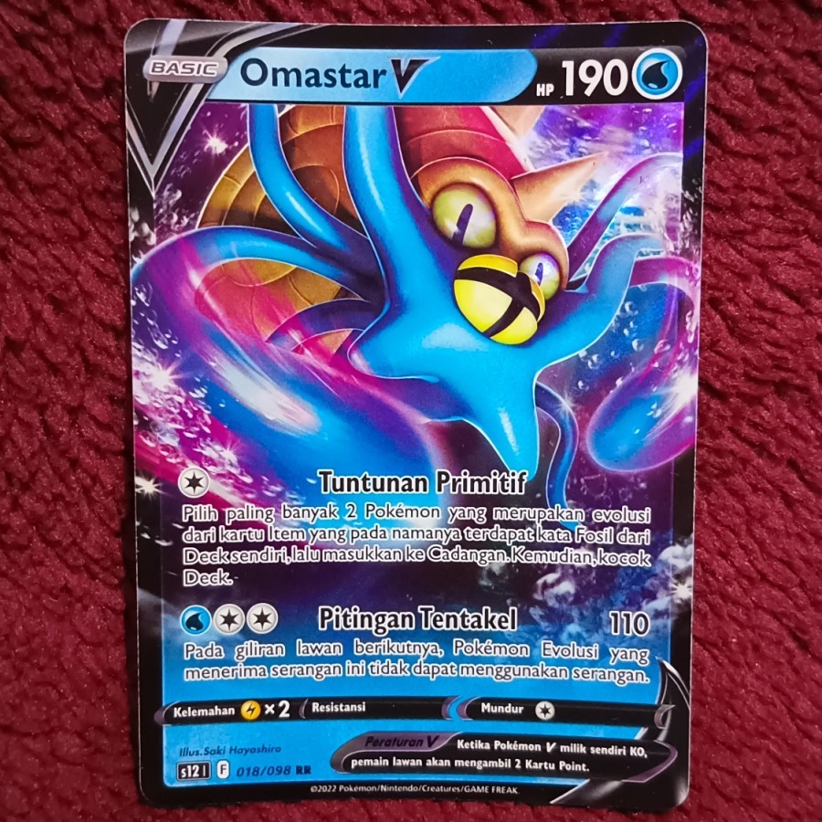 Omastar V RR s12 - Pokemon TCG Indonesia foil holo