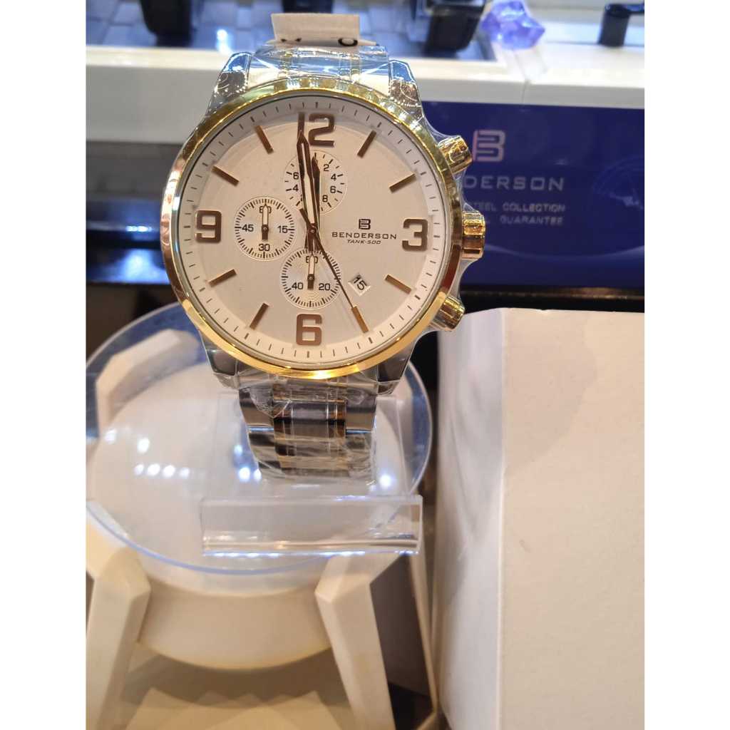 Jam tangan Pria Benderson 1737 kombinasi chronograph stainless steel / Jam tangan Pria original Bend